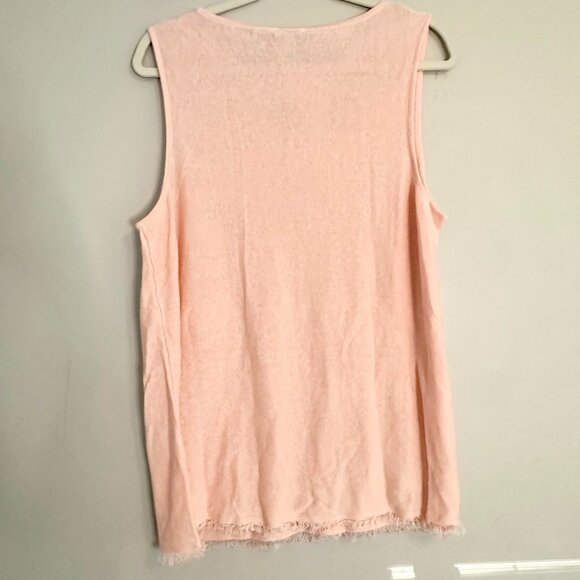 J. Jill Fringe Hem Sleeveless Top Linen Blend - NWT - Large - Picture 6 of 6
